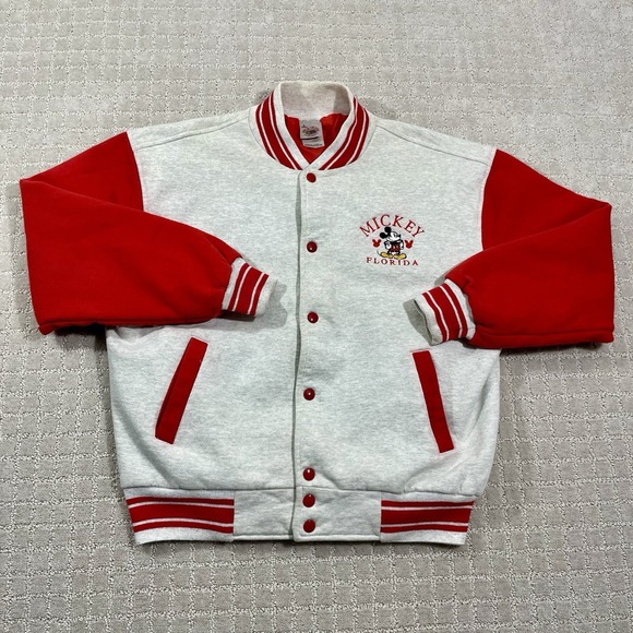 Fruit of the Loom Other - VTG 90s Mickey Mouse Florida Size Large Walt‎ Disney Sweatshirt Varsity Jacket